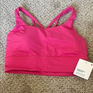 lululemon athletica Hot Pink Longline Strappy Sports Bra